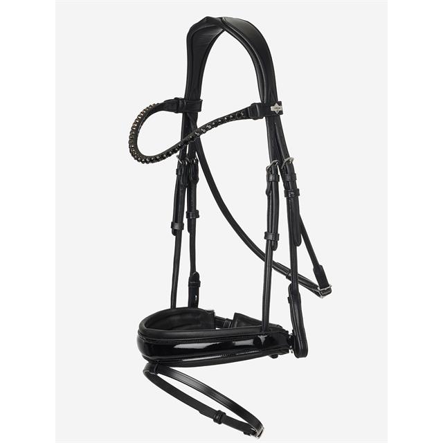 Trense Kudos Dressur Lack LeMieux Schwarz-Schwarz