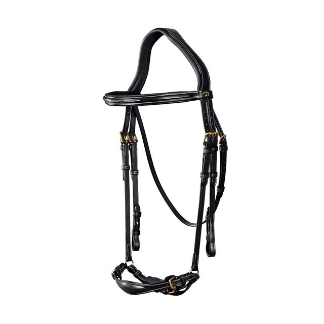 Trense mit verstellbarem Reithalfter D Collection Dy'on Schwarz