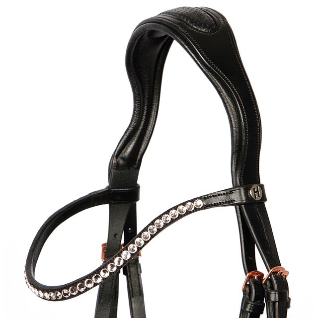 Trense Roségold Lacque II Harry's Horse Schwarz