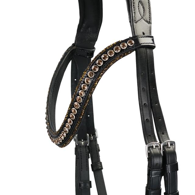Trense Showtime Golden Dreams HB Schwarz-Gold