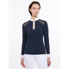 Turniershirt Langarm Camille LeMieux Dunkelblau