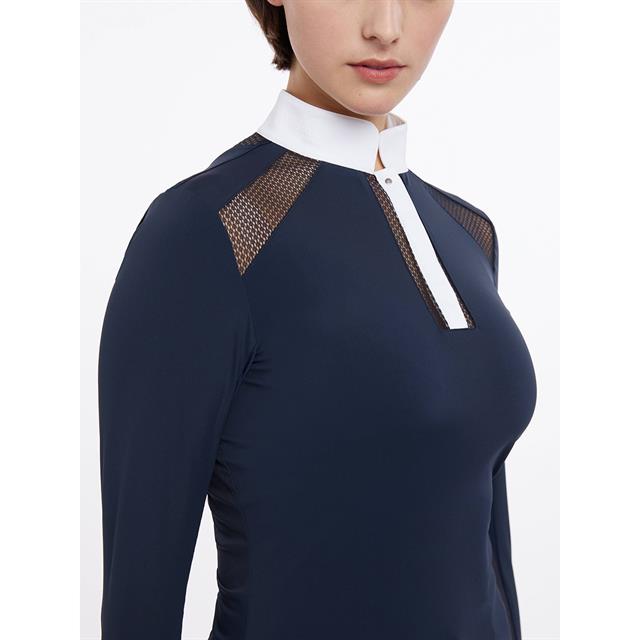 Turniershirt Langarm Camille LeMieux Dunkelblau
