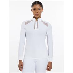 Turniershirt Langarm Camille LeMieux Weiß