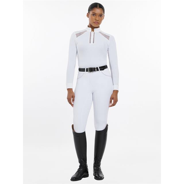 Turniershirt Langarm Camille LeMieux Weiß