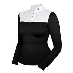 Turniershirt Revenew Langärmlig Black Edition Equestrian Stockholm Schwarz-Weiß
