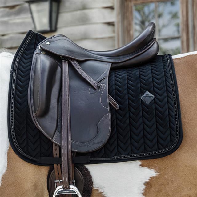 Zadeldek Kentucky Velvet Pearls Schwarz