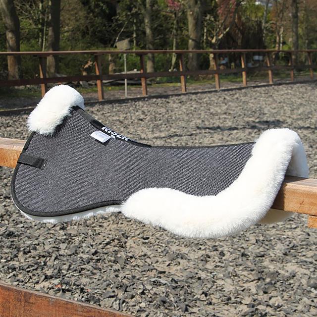 Zadelonderlegger Harry's Horse Riser Pad Faux Fur Schwarz-Beige