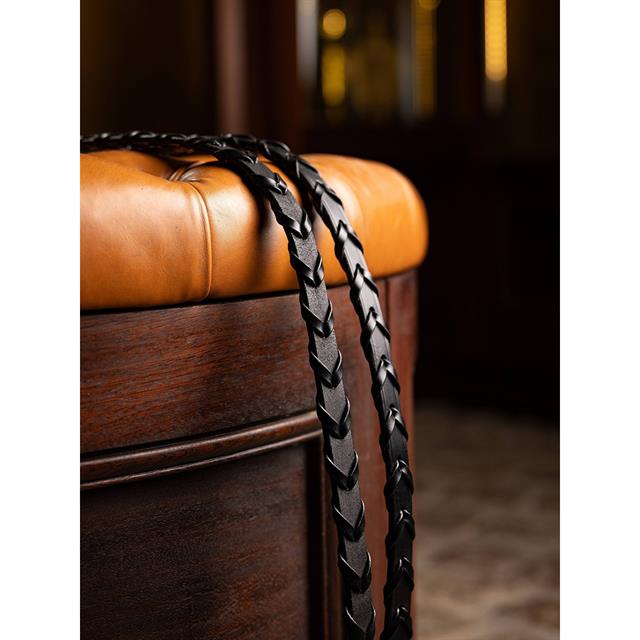 Zügel Leather Laced LeMieux Schwarz-Silber