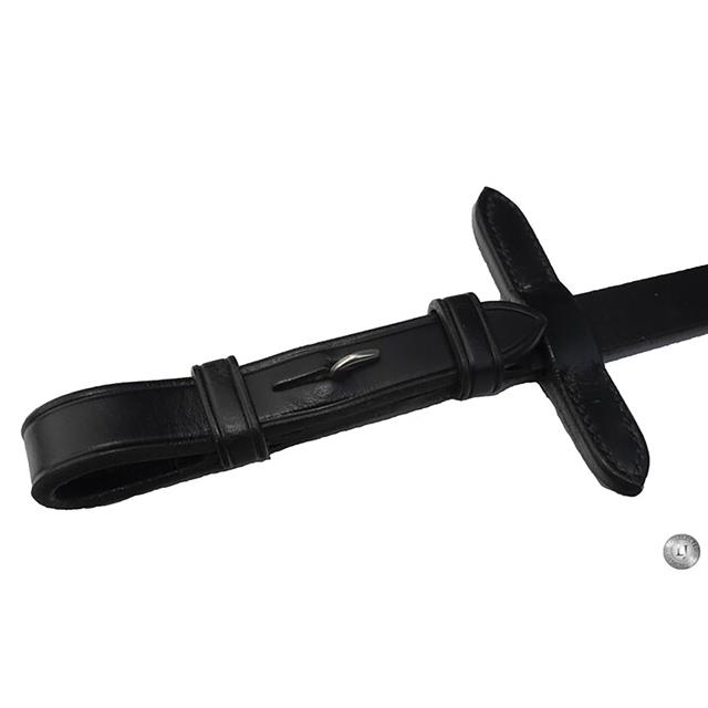 Zügel Pro Selected Ziernähte LJ Leathers Schwarz